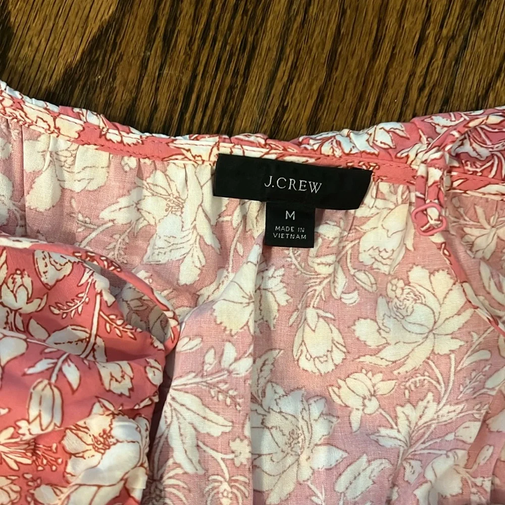 J Crew Tiered Maxi Dress in Pink Tossed Floral Size Medium - Picture 6 of 9